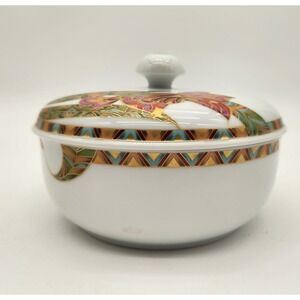 Vintage Kaiser Porzellan Fantasia Bonbonniere‎ With Lid Candy/Trinket Dish Decor